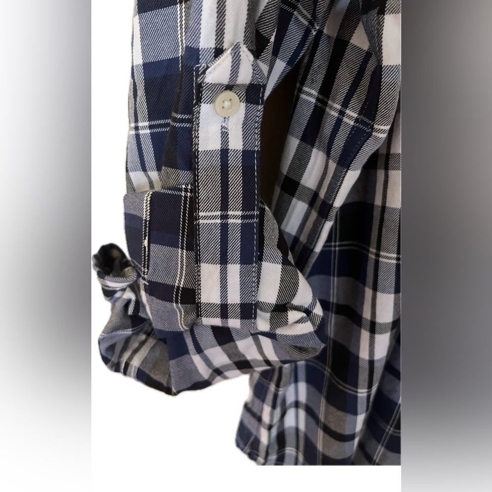 Woman’s shirt blouse blue plaid Ralph Lauren XXL NWT - Picture 7 of 9
